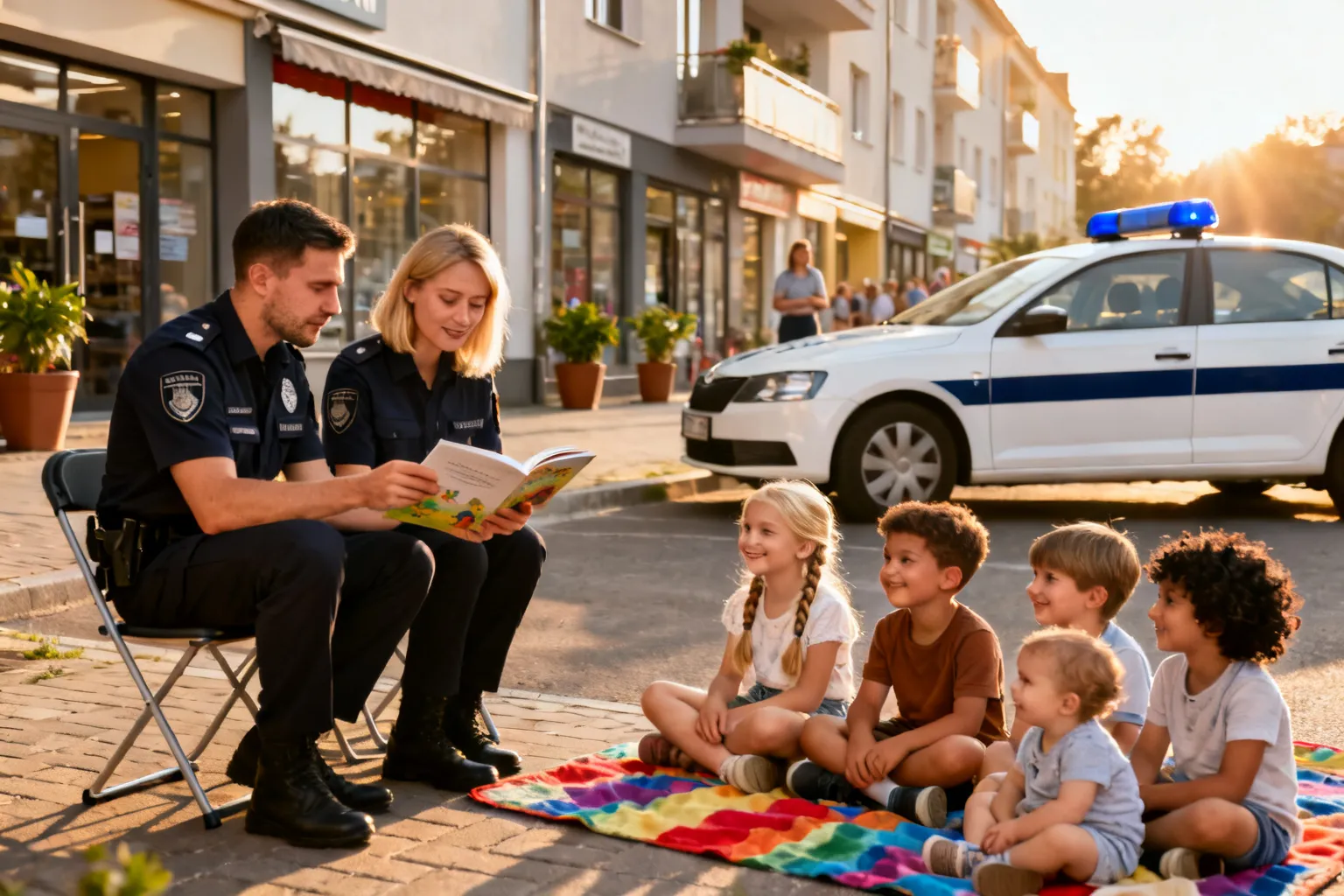 Policjanci czytali dzieciom podczas Ogólnopolskiego Dnia Głośnego Czytania