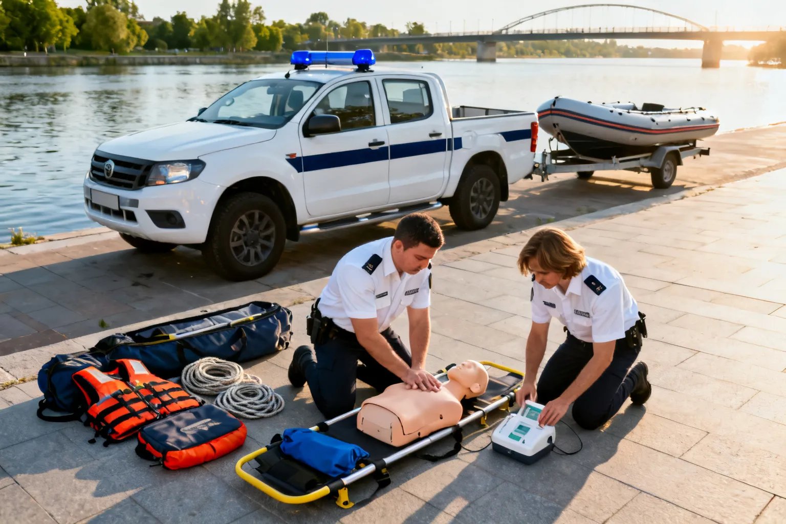 Policyjni wodniacy KWP we Wrocławiu: pokazy sprzętu, edukacja i akcja CPR