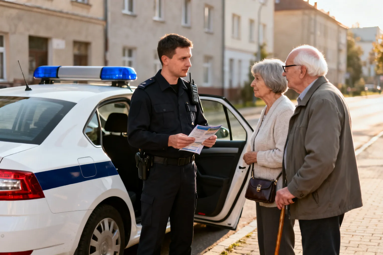 Policjant rozmawiał z seniorami o przemocy domowej w Świebodzicach