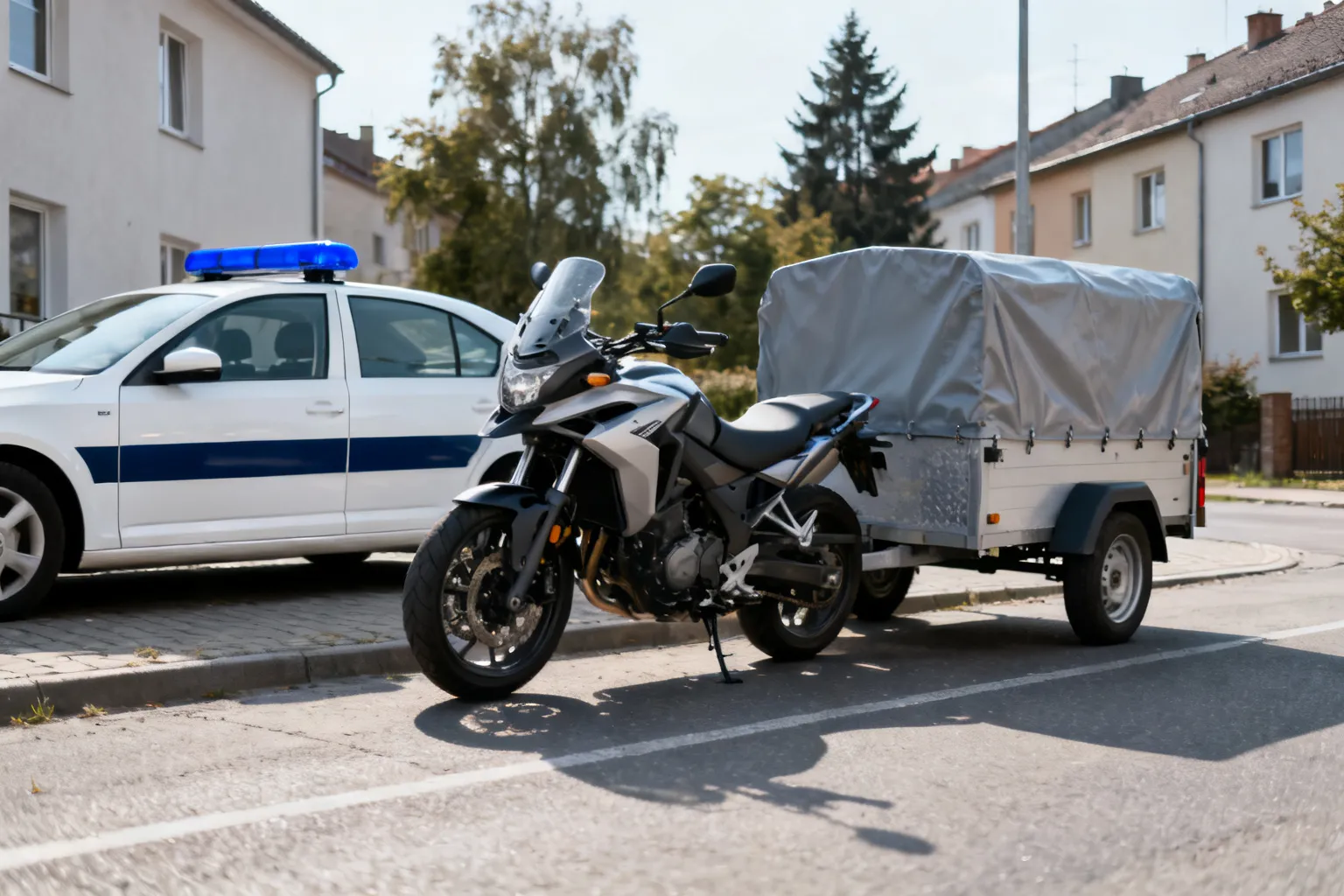 Uciekał motocyklem z przyczepką — pojazdy pochodziły z kradzieży