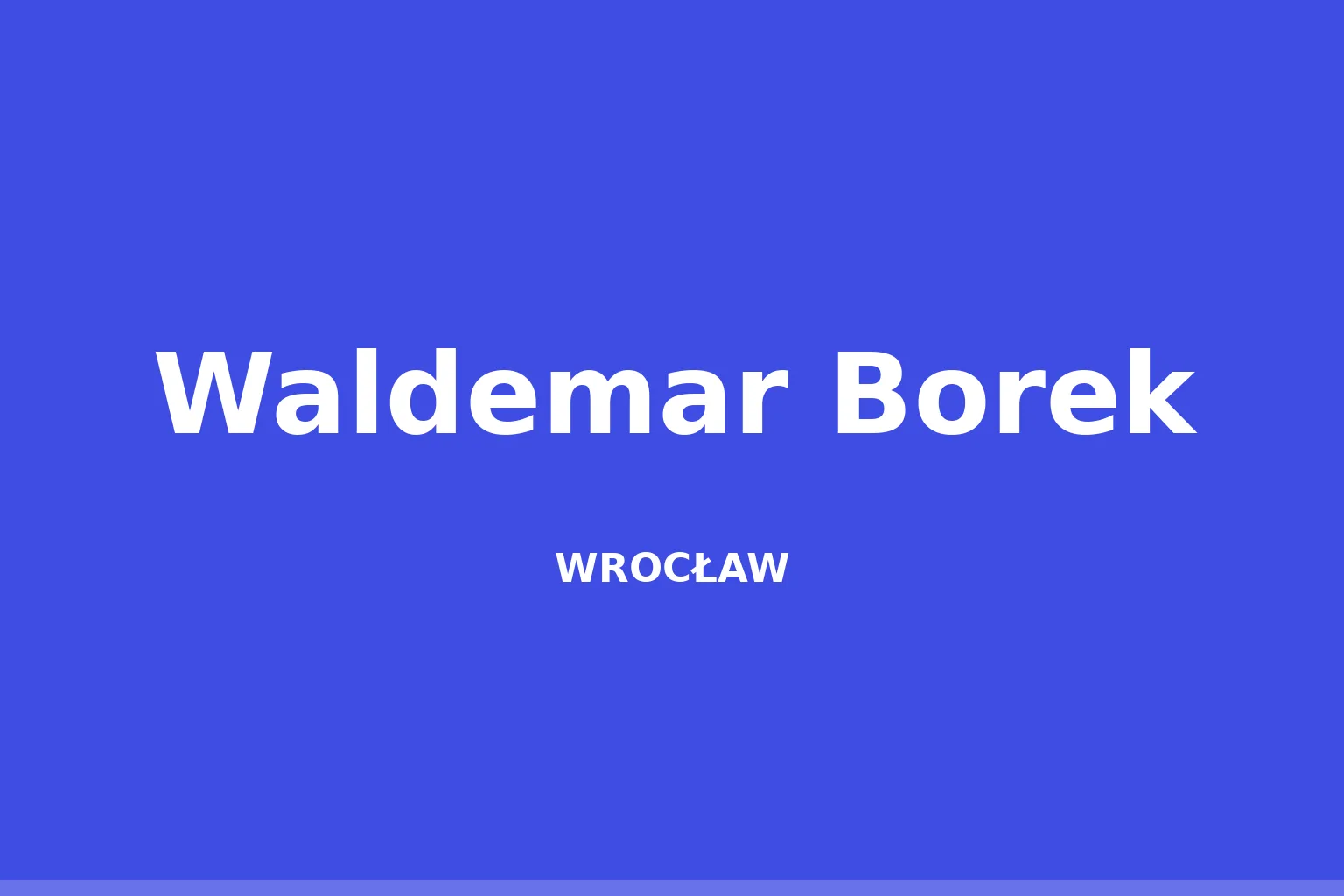 Waldemar Borek